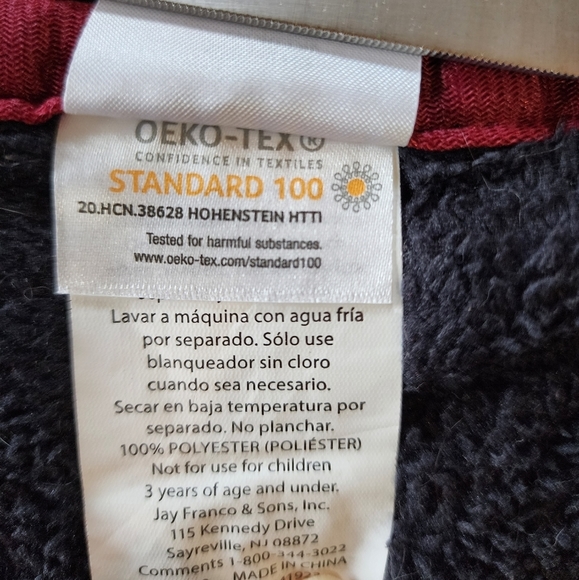 Harry Potter Wizarding World Black Finished Red Edges Plush Blanket Throw Large - Picture 8 of 9